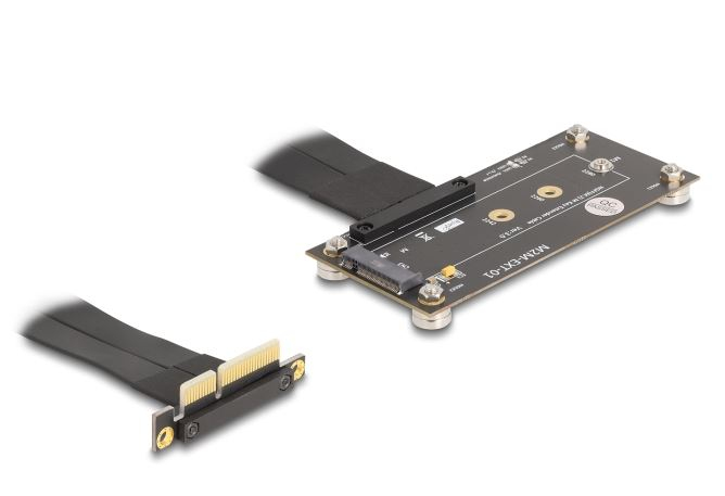 DELOCK Adapter PCIe 3.0 x4 St 90° gew. > M.2 Key M Bu 10cm