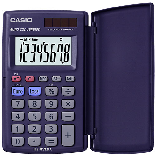 Casio Taschenrechner HS-8 VERA Solar/&shy; Battery