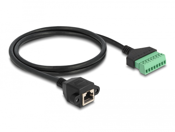 DELOCK RJ45 Kabel Cat.6 Buchse zu Terminalblock Adapter
