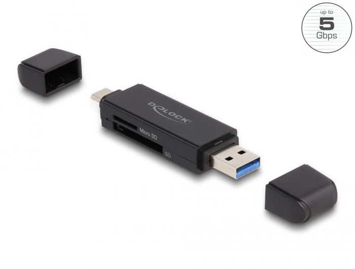 DELOCK 3.5 SuperSpeed USB Card Reader USB 5 Gbps USB Type-C