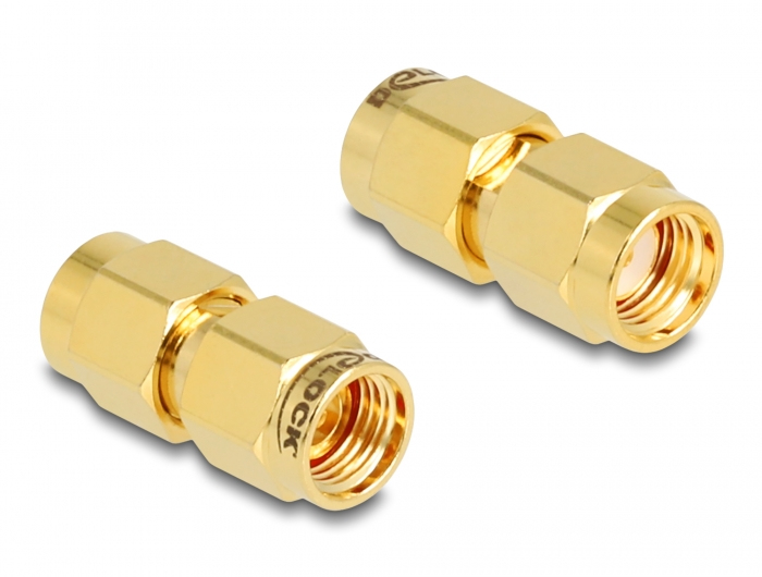 DELOCK Adapter RP-SMA Stecker zu RP-SMA Stecker