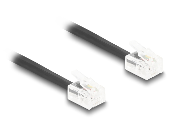 DELOCK Telefonkabel/&shy;Spiralkabel RJ11 St. zu RJ11 St. 2m
