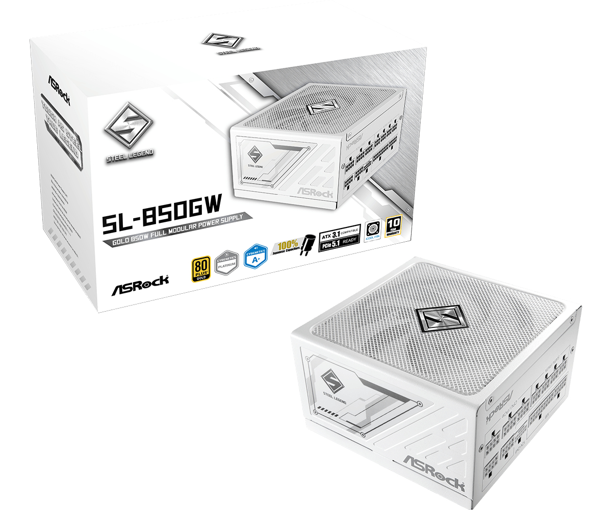 ASRock Steel Legend SL-850GW     850W ATX 80+ Gold     white ret