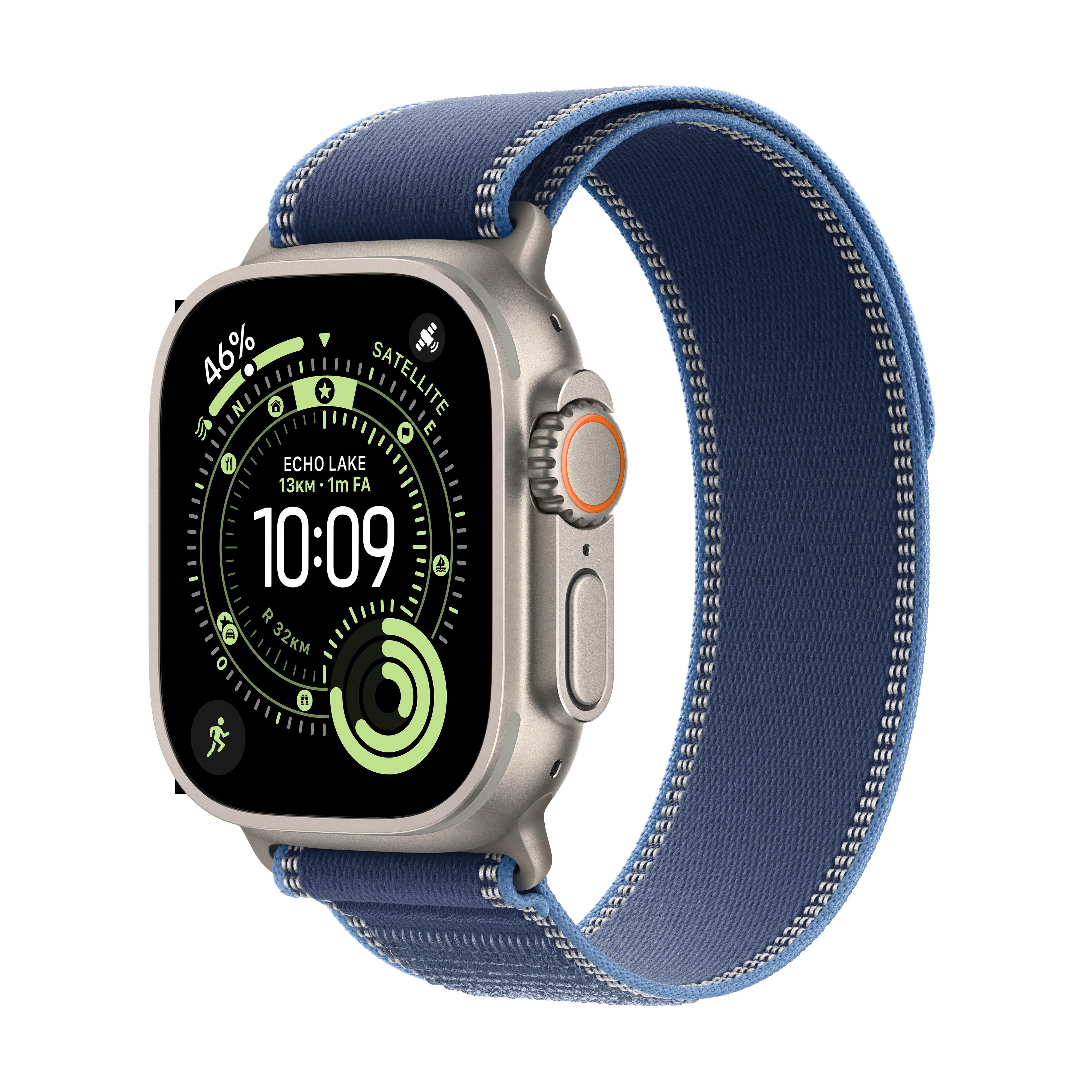 Apple Watch Ultra 3 49mm Titanium Trail Loop Blue M/&shy;L    LTE iOS