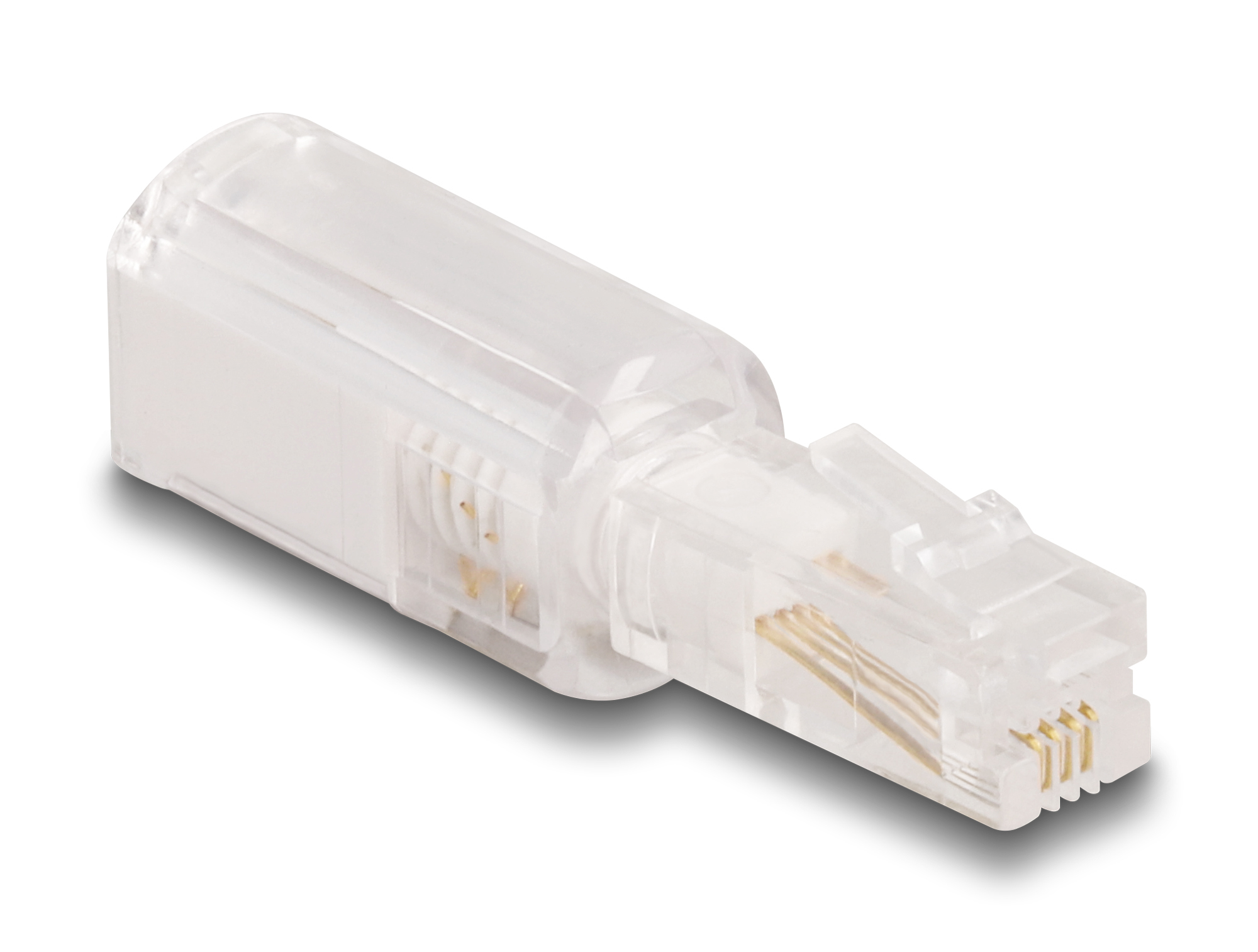 DELOCK Telefonkabel-Verdrehschutz Adapter RJ10 St zu RJ10 Bu