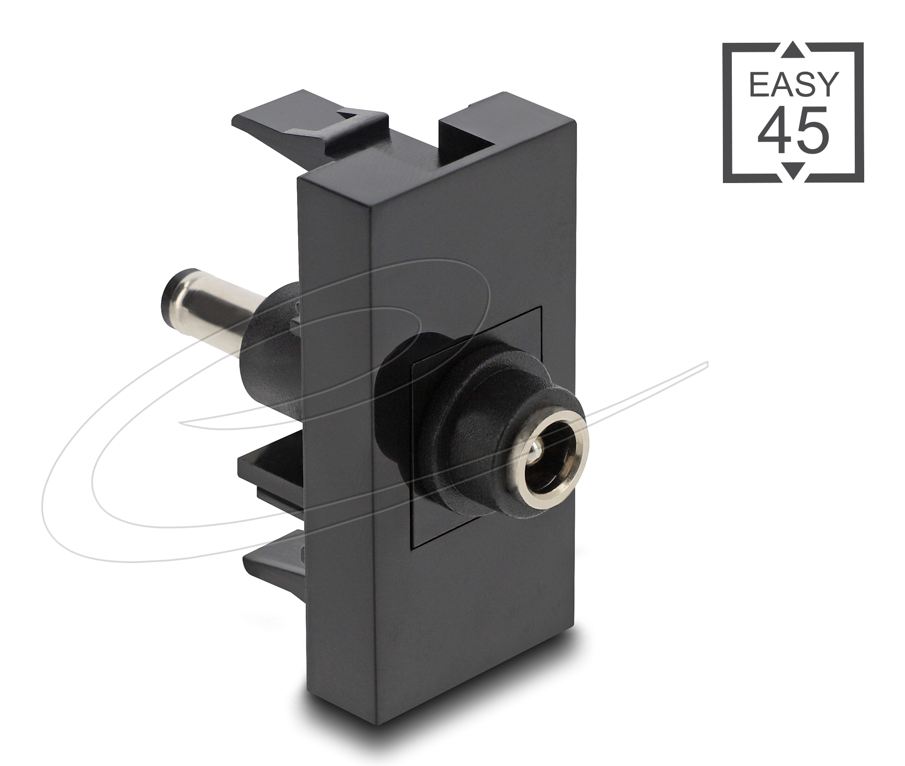 DELOCK Easy 45 Modul DC 5,5x2,5mm BU zu DC 5,5 x 2,1mm ST