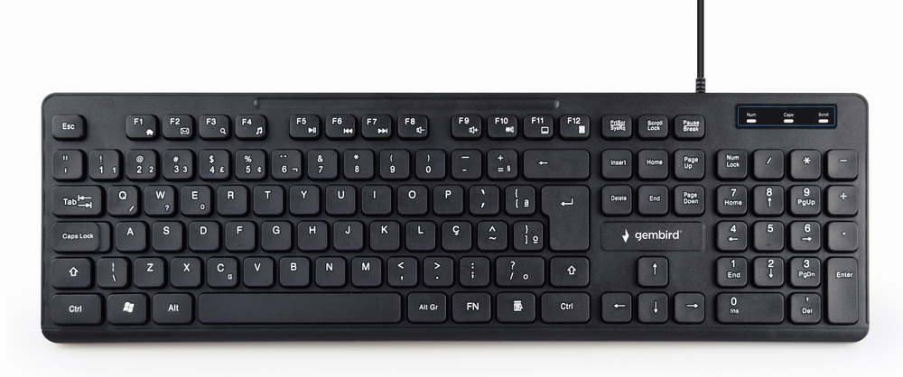 gembird Multimedia Tastatur schwarz US Layout