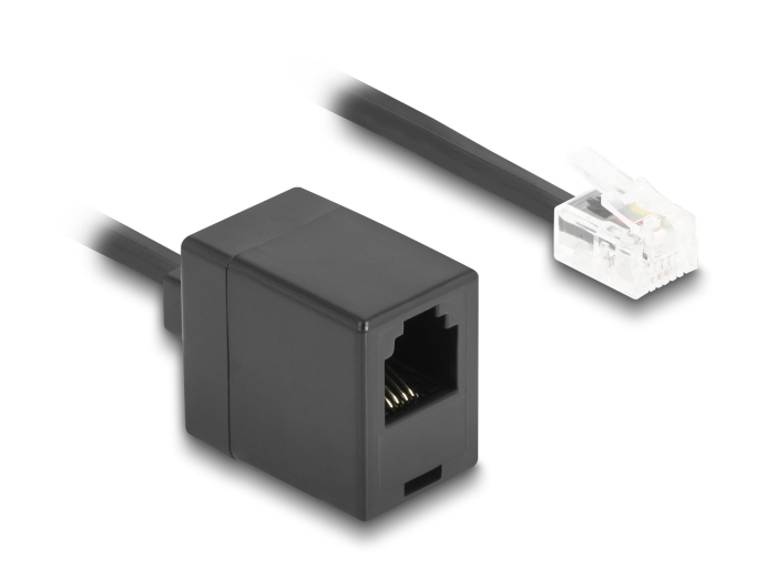 DELOCK Telefonkabel/&shy;Spiralkabel RJ11 St. zu RJ11 Bu. 2m