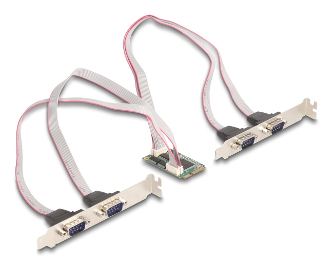 DELOCK Mini PCIe I/&shy;O full size 4 x Seriell RS-232