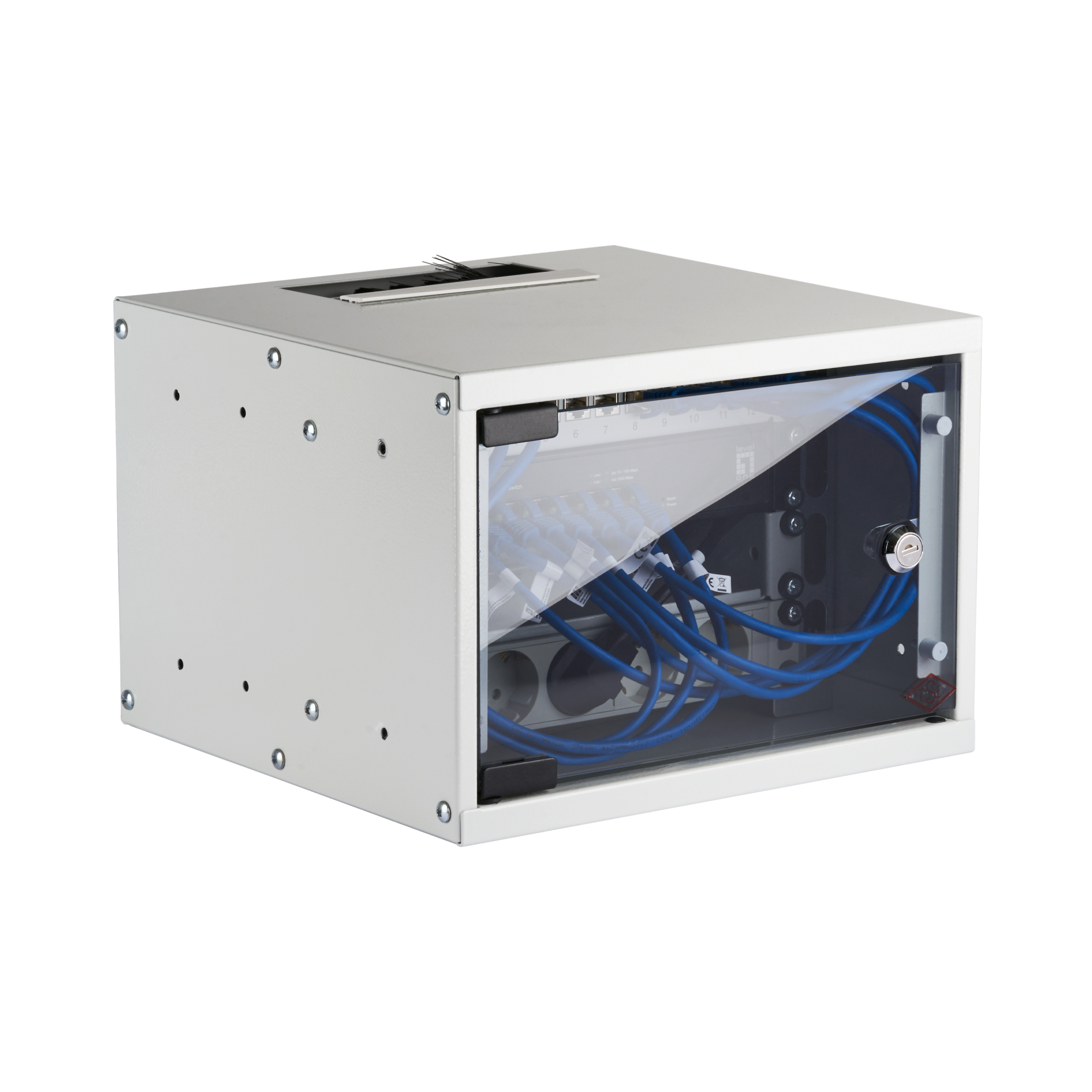 EFB 10" Wandgehäuse 4HE Tiefe 300mm 1-teilig RAL7035