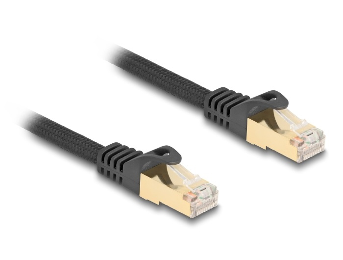 DELOCK RJ45 Netzwerkkabel Cat.6A S/&shy;FTP St. zu St. 0,25m sch.