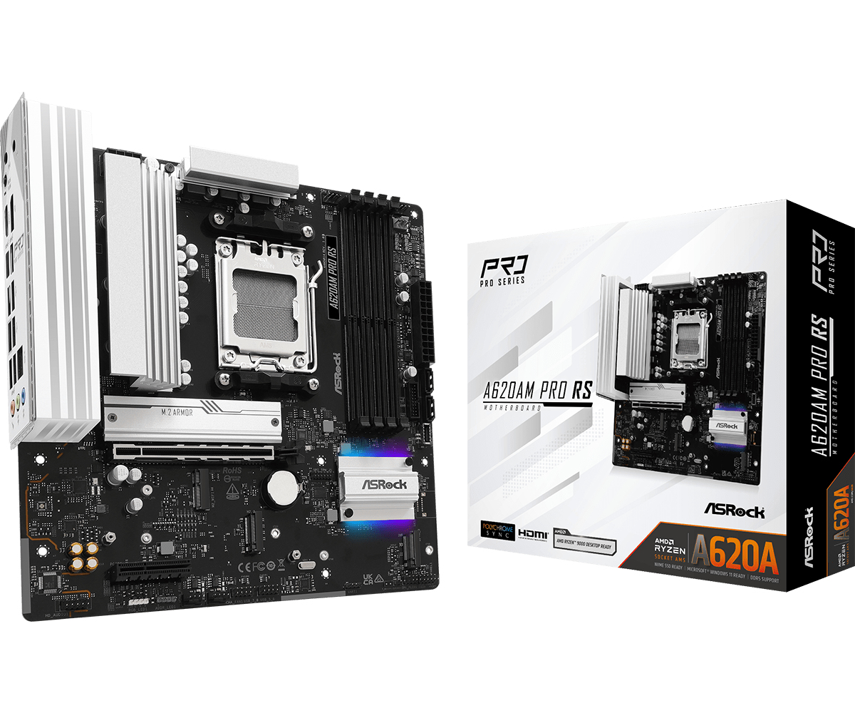 ASRock A620AM Pro RS             AM5 mATX HDMI/&shy;DP       DDR5