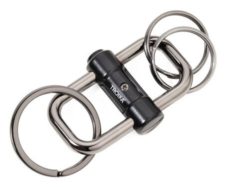 TROIKA Schlüsselanhänger 2-WAY KEY schwarz