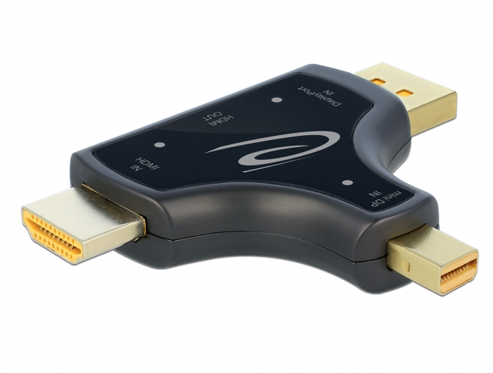 DELOCK 3 in 1 Monitoradapter HDMI/&shy;DisplayPort/&shy;mini DisplayP.
