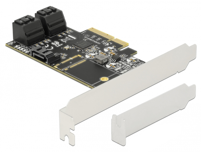 DELOCK 5 Port SATA PCI Express x4 Karte Low Profile Formfak.
