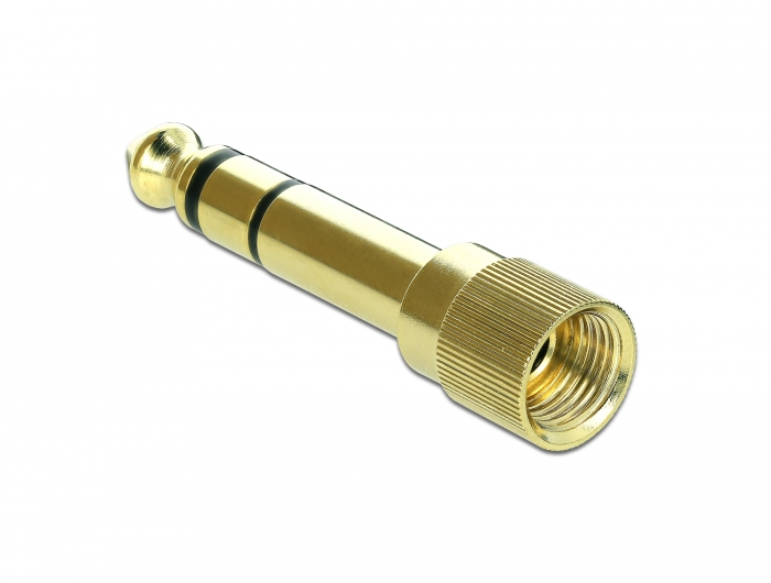 DELOCK Adapter 6,35mm Klinkenst.>3,5mm Klinkenbu.3pin Metall