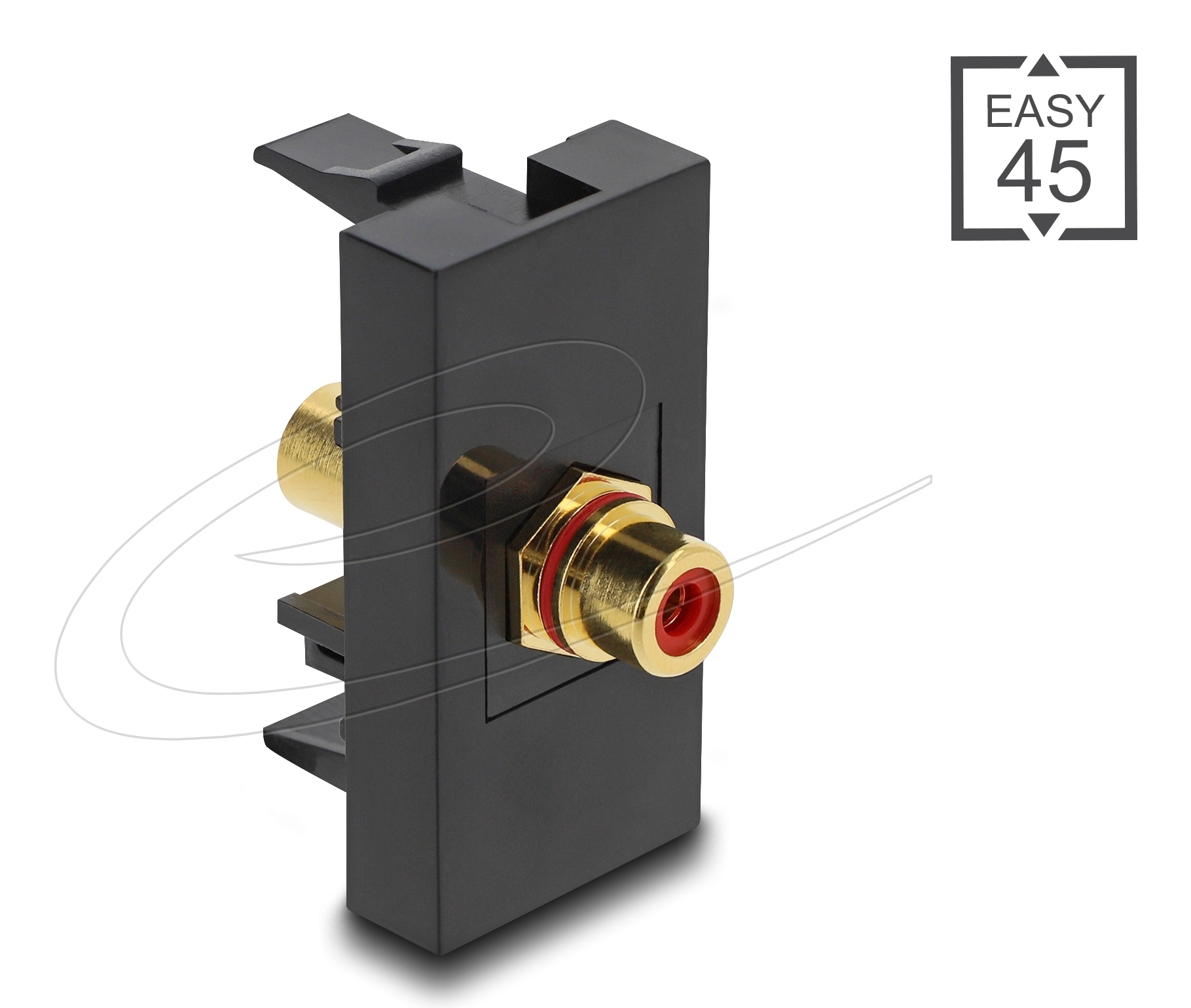 DELOCK Easy 45 Modul Cinch Buchse zu Cinch Buchse vergoldet