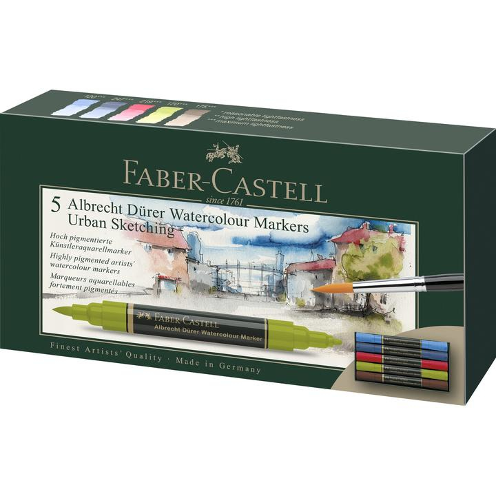 FABER-CASTELL Aquarellmarker A. Dürer 5er Etui USk