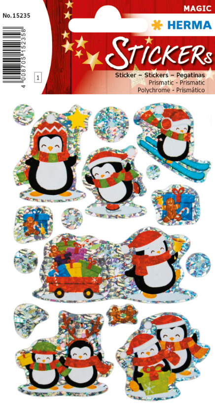 HERMA MAGIC WEIHN. WINTER PINGUINE, PRISMATICF