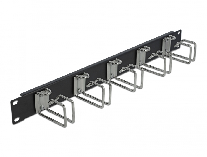 DELOCK 19" Kabelmanagement Panel schwarz