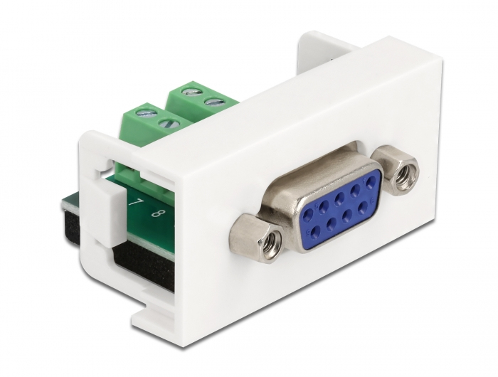 DELOCK Adapter D-Sub 9 Pin St > Terminalblock 10 Pin weiß