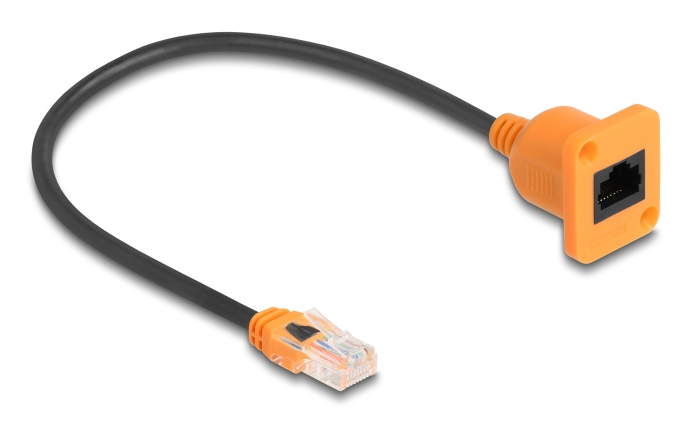 DELOCK D-Typ RJ45 Kabel Stecker zu Buchse Cat.5e O/&shy;S 30cm