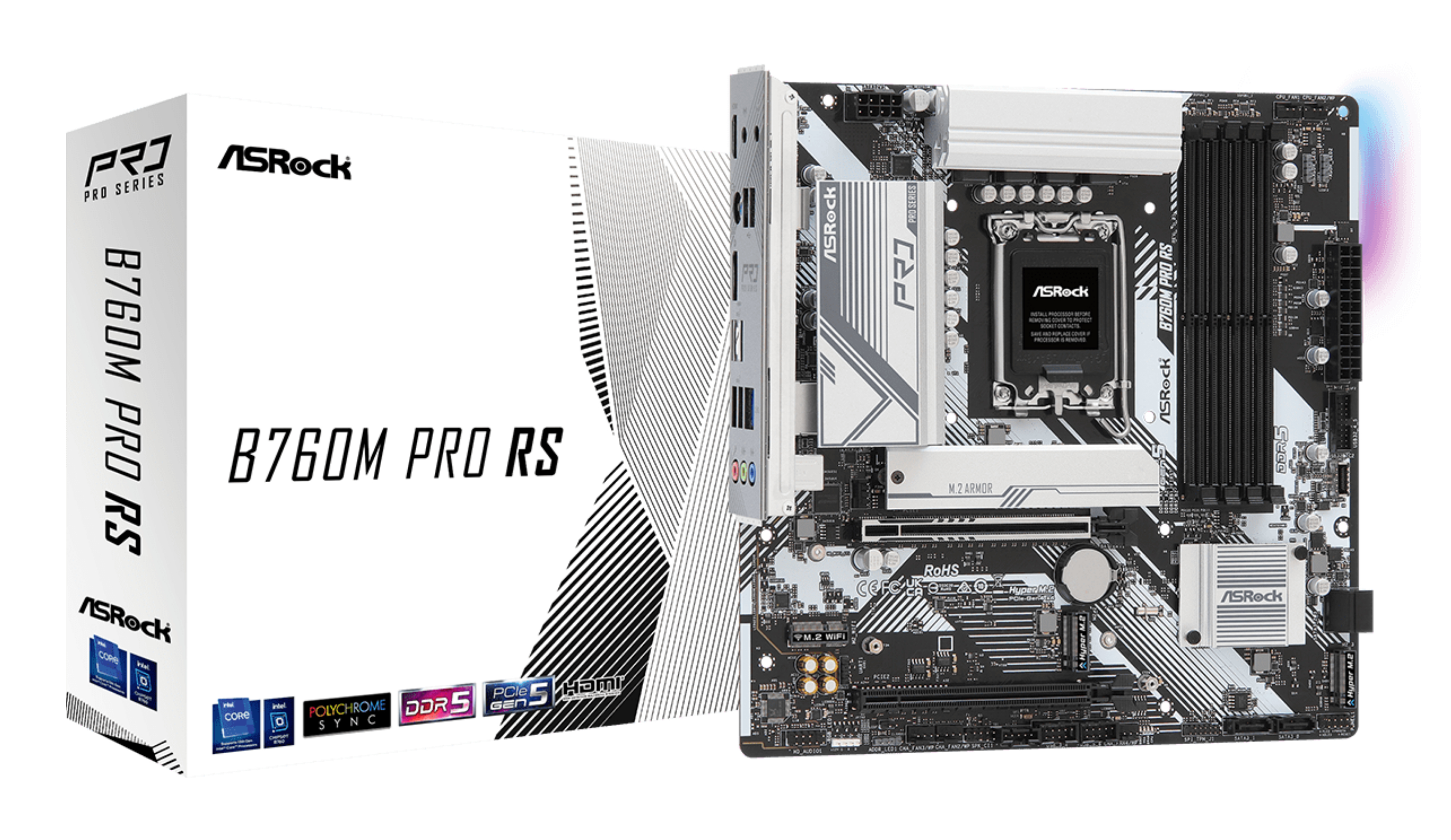 ASRock B760M Pro RS             1700 mATX HDMI/&shy;DP       DDR5 ret