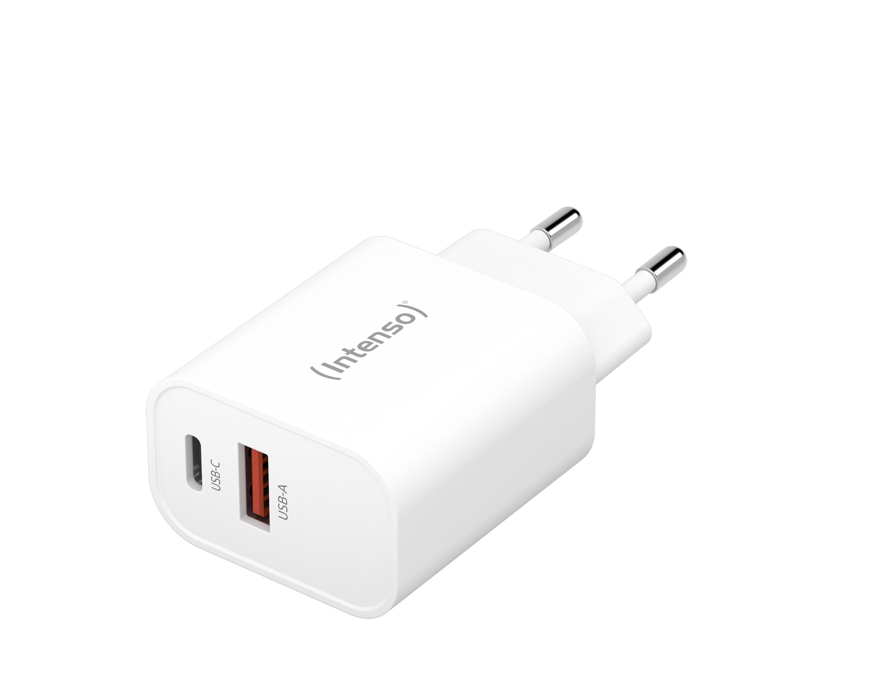 Intenso Power Adapter 1x USB-A/&shy;1x USB-C 30W White
