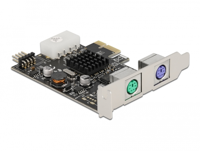 DELOCK PCI Express x1 Karte 2x PS/&shy;2 Low Profile Formfaktor