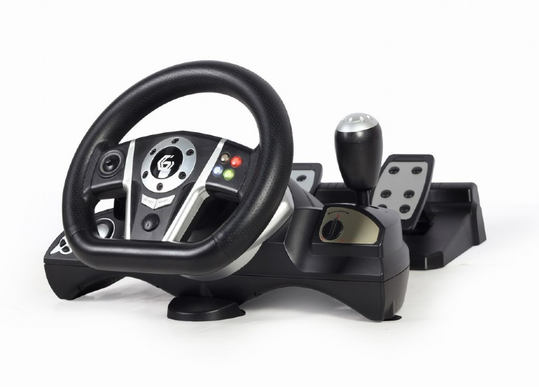 gembird Vibration-Rennlenkrad/&shy;Pedalen (PC/&shy;PS3/&shy;PS4/&shy;SWITCH)