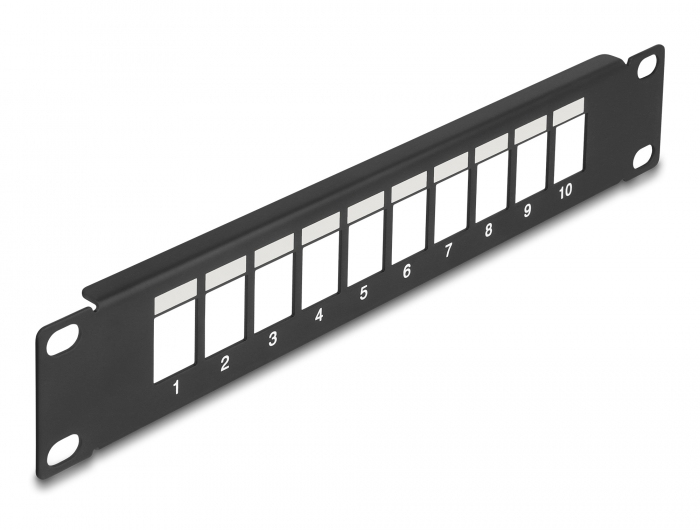 DELOCK 10" Keystone Patchpanel 10 Port schwarz