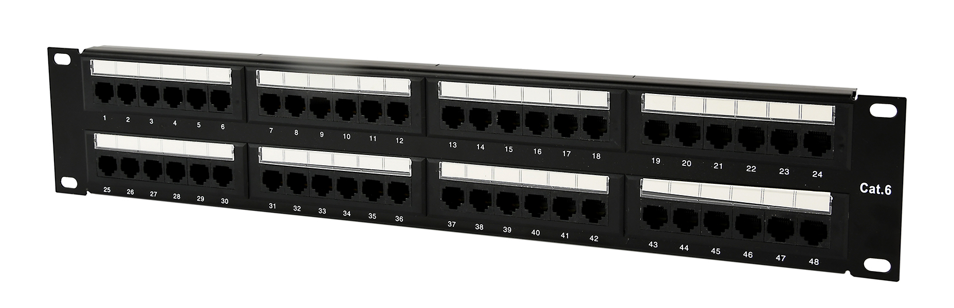 gembird Cat.6 48-Port-Patchpanel + rückseitigem Kabelman.