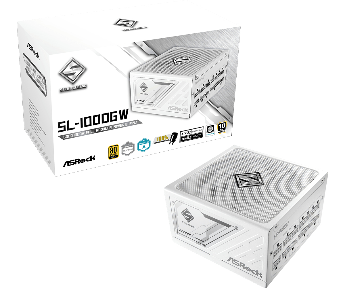ASRock Steel Legend SL-1000GW   1000W ATX 80+ Gold     white ret