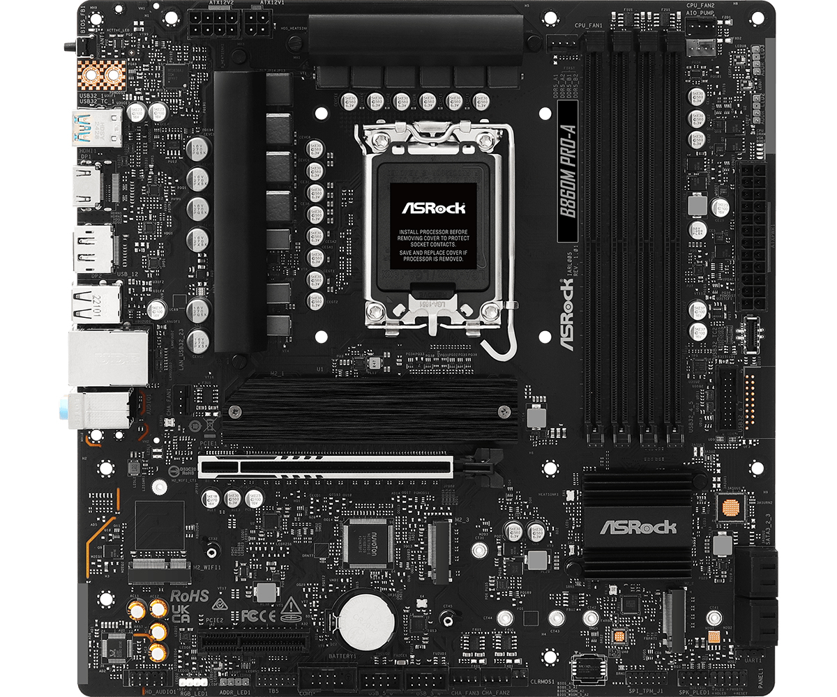 ASRock B860M Pro-A              1851 mATX HDMI/&shy;DP       DDR5