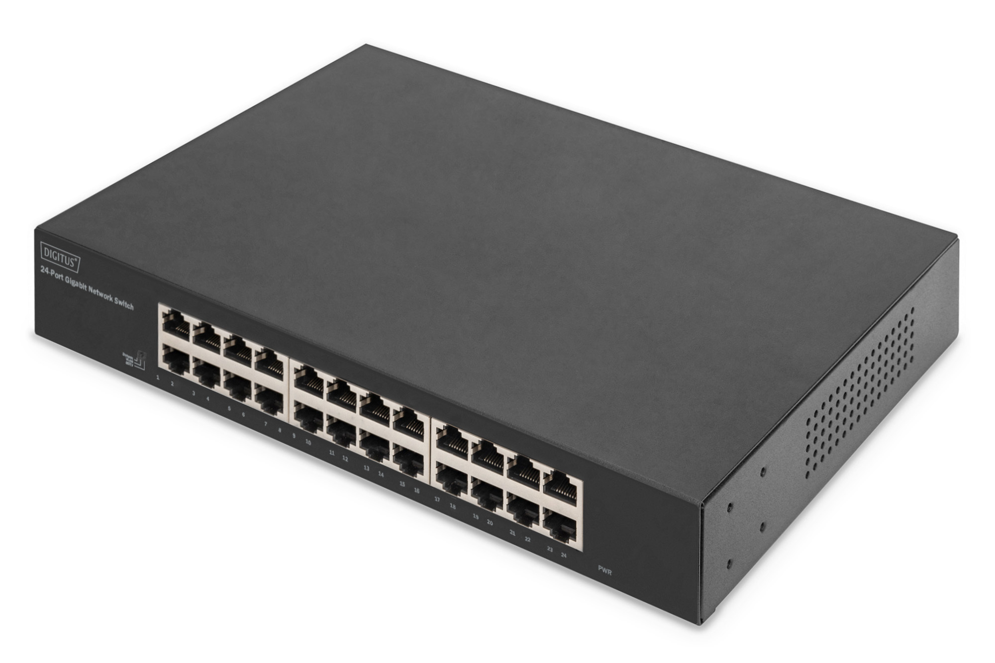 DIGITUS Switch 24-Port Gigabit, 19" unmanaged     schwarz