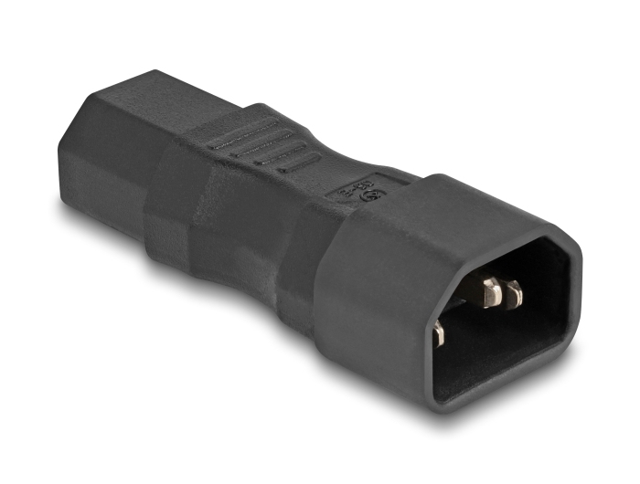 DELOCK Netzadapter IEC 60320 - C14 auf C13, Stecker /&shy; Buchse