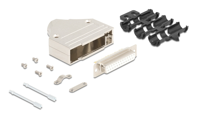 DELOCK Steckergehäuse Sub-D 25Pin aus Metall Buchse