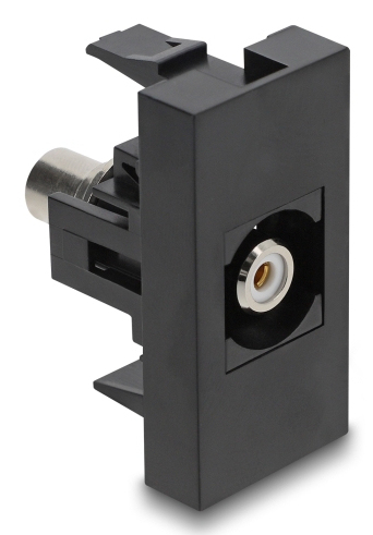 DELOCK Easy 45 Modul Cinch Buchse zu Cinch Buchse weiß /&shy; sch
