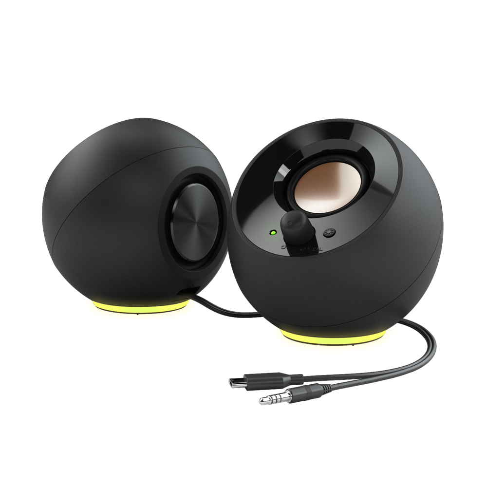 Creative Lautsprecher Pebble SE RGB Stereo, schwarz