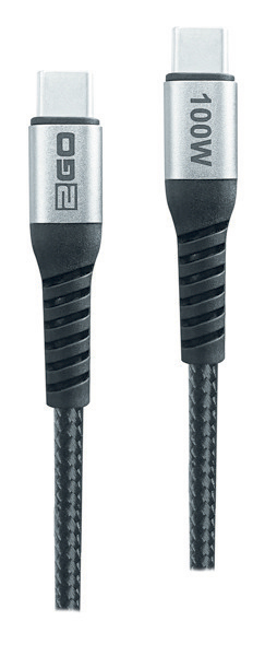 2GO Schnellladekabel USB-C  100W 1,2m