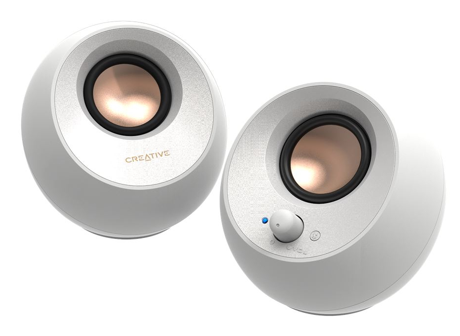 Creative Aktivbox Pebble V3 2.0,Bluetooth 5.0,USB Audio,weiß