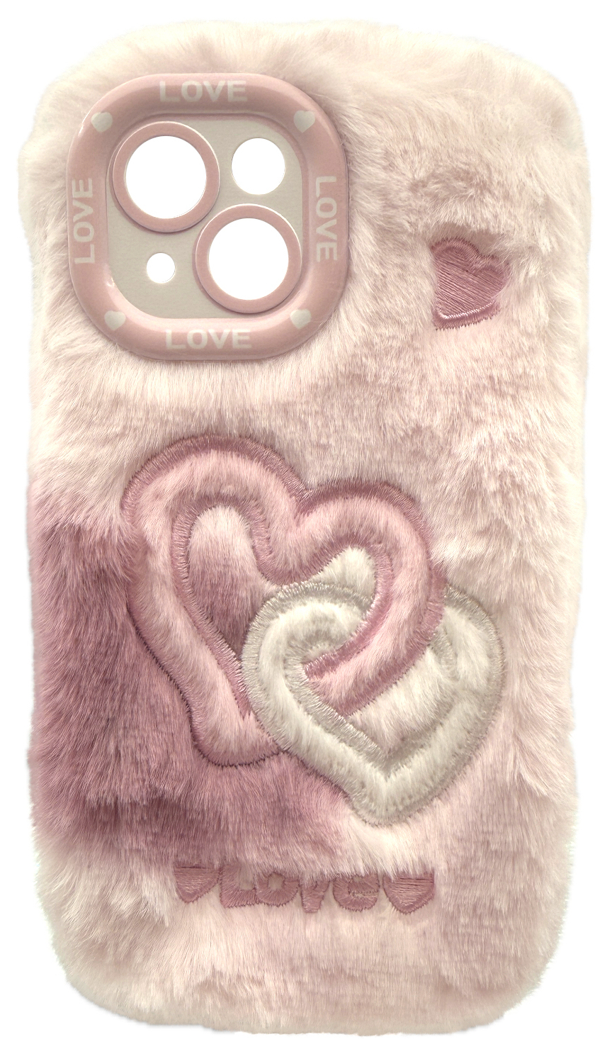 RealPower Flauschi 2,flauschige Handyhülle,weiss/&shy;rosa 15