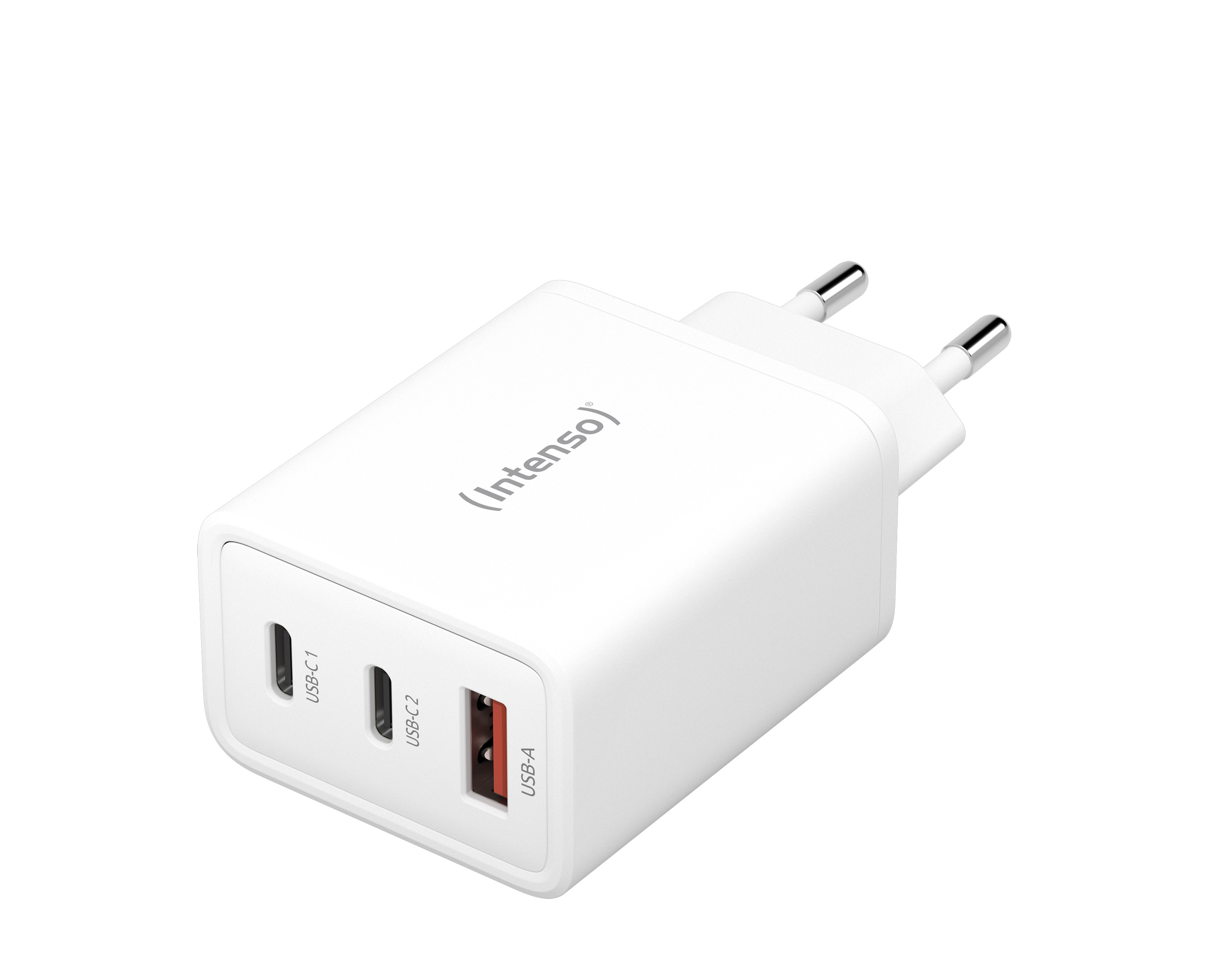 Intenso Power Adapter 1x USB-A/&shy;2x USB-C 65W GaN White