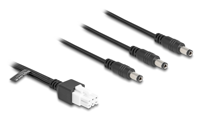 DELOCK Kabel Mini-Fit 4,2mm 6 Pin St > 3x DC 5,5x2,5mm St 1m