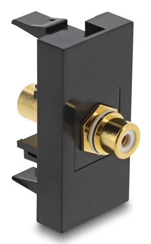 DELOCK Easy 45 Modul Cinch Buchse zu Cinch Buchse vergoldet
