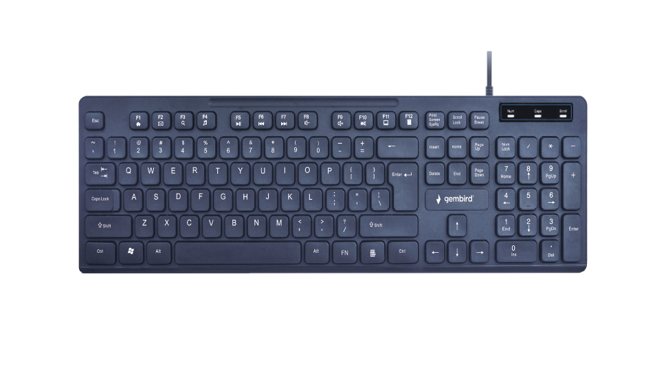 gembird Multimedia Tastatur schwarz US-Layout
