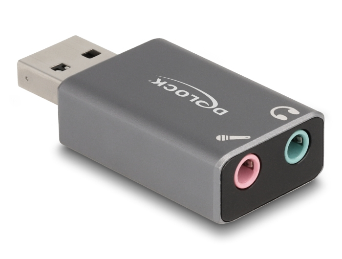 DELOCK Externe USB Soundkarte mit 2 x 3,5 mm Klinkenbuchse
