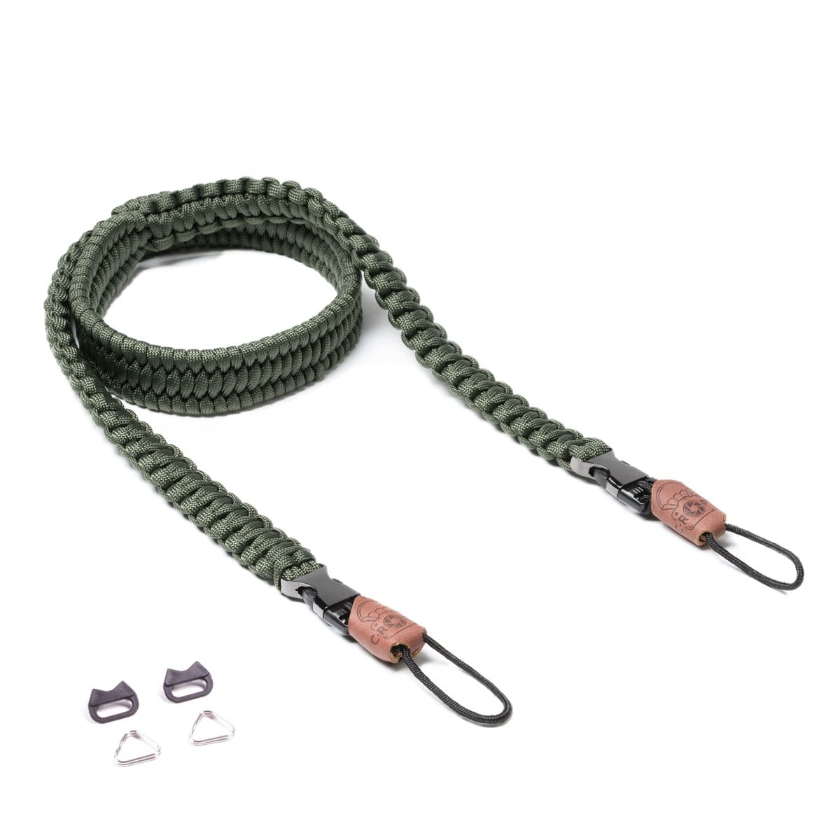 C-ROPE Kameragurt Traveler aus Paracord 100cm Military Olive ret