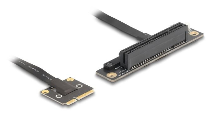 DELOCK Adapter Mini PCIe Stecker  zu PCIe 3.0 x8 Slot 90°
