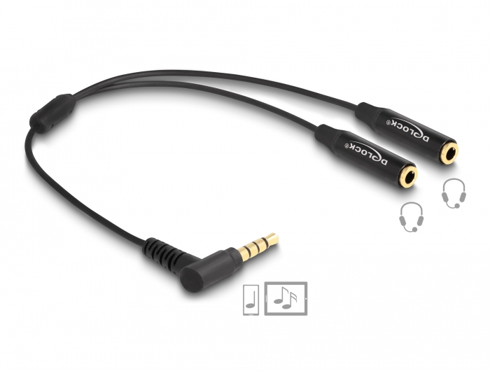 DELOCK Audio Splitter Klinkenst 3,5mm > 2x Klinkenbu 3,5mm